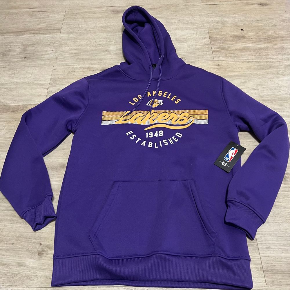 Los Angeles Lakers NBA Purple Hoodie Size Medium NWT‎ Pullover Basketball Mens